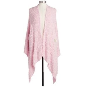 Demdaco Pink giving shawl with pockets